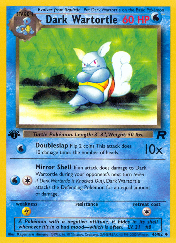 Dark Wartortle (46/82) [Team Rocket 1st Edition] | Gear Gaming Bentonville