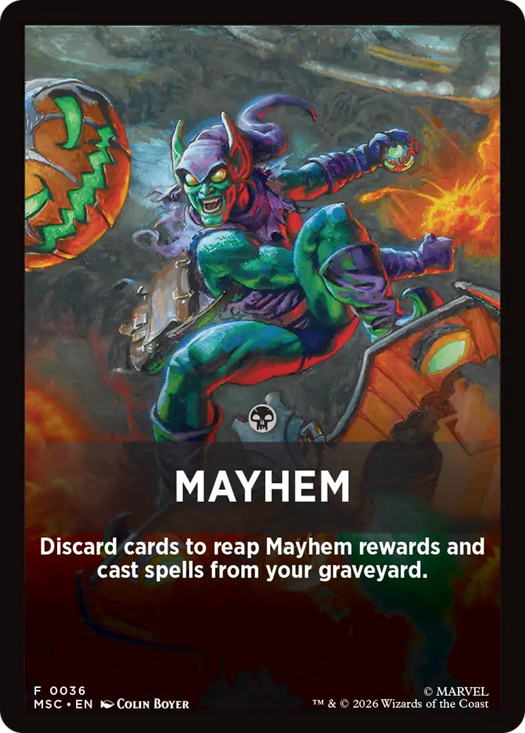 Mayhem Theme Card [Marvel Super Heroes Commander] | Gear Gaming Bentonville