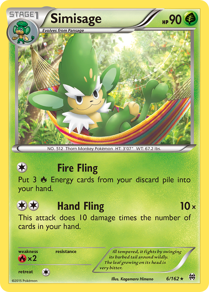 Simisage (6/162) [XY: BREAKthrough] | Gear Gaming Bentonville