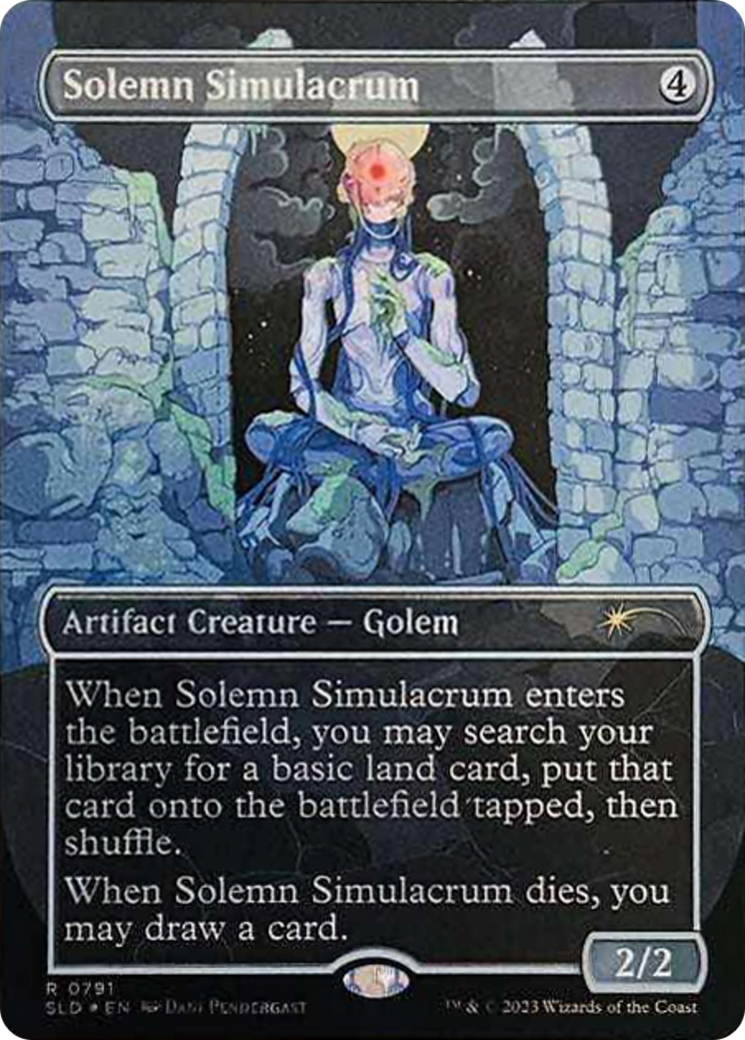 Solemn Simulacrum (0791) (Borderless) [Secret Lair Drop Series] | Gear Gaming Bentonville