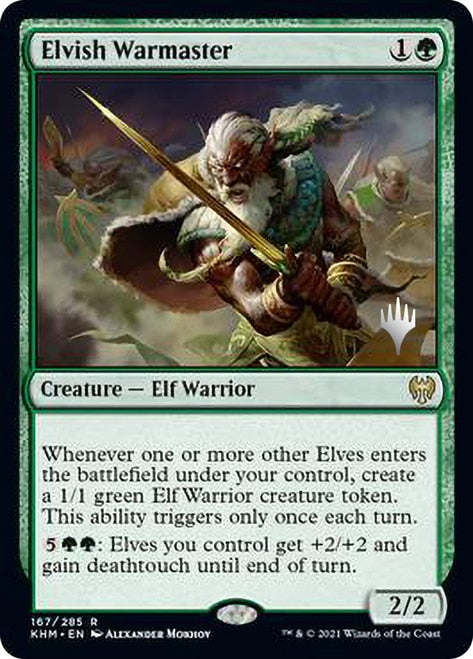 Elvish Warmaster (Promo Pack) [Kaldheim Promos] | Gear Gaming Bentonville