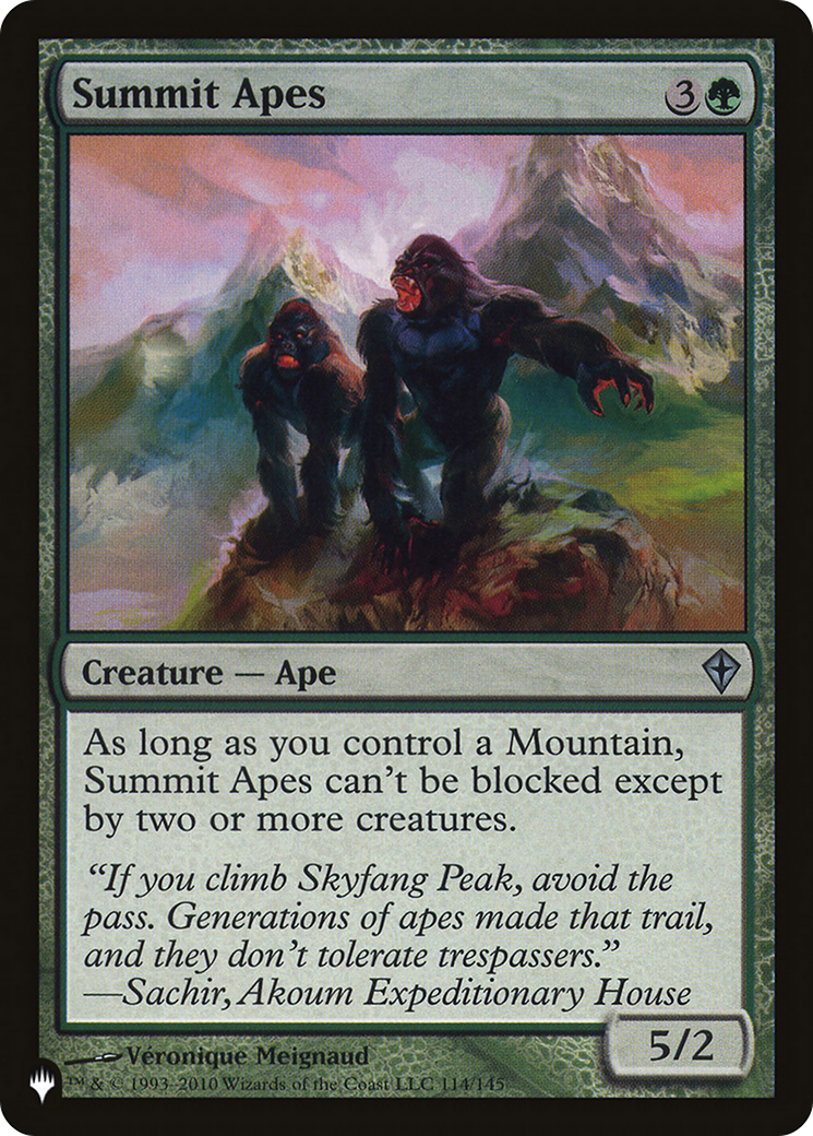 Summit Apes [The List Reprints] | Gear Gaming Bentonville