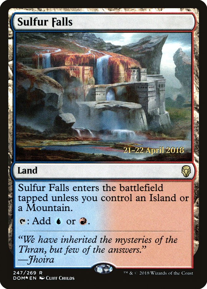 Sulfur Falls [Dominaria Prerelease Promos] | Gear Gaming Bentonville