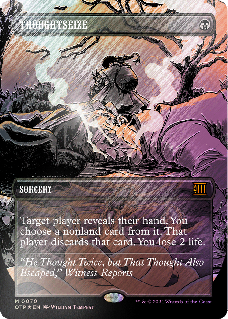 Thoughtseize (Textured Foil) [Outlaws of Thunder Junction: Breaking News] | Gear Gaming Bentonville