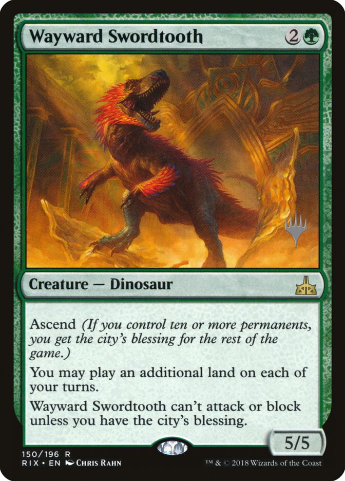 Wayward Swordtooth (Promo Pack) [Rivals of Ixalan Promos] | Gear Gaming Bentonville