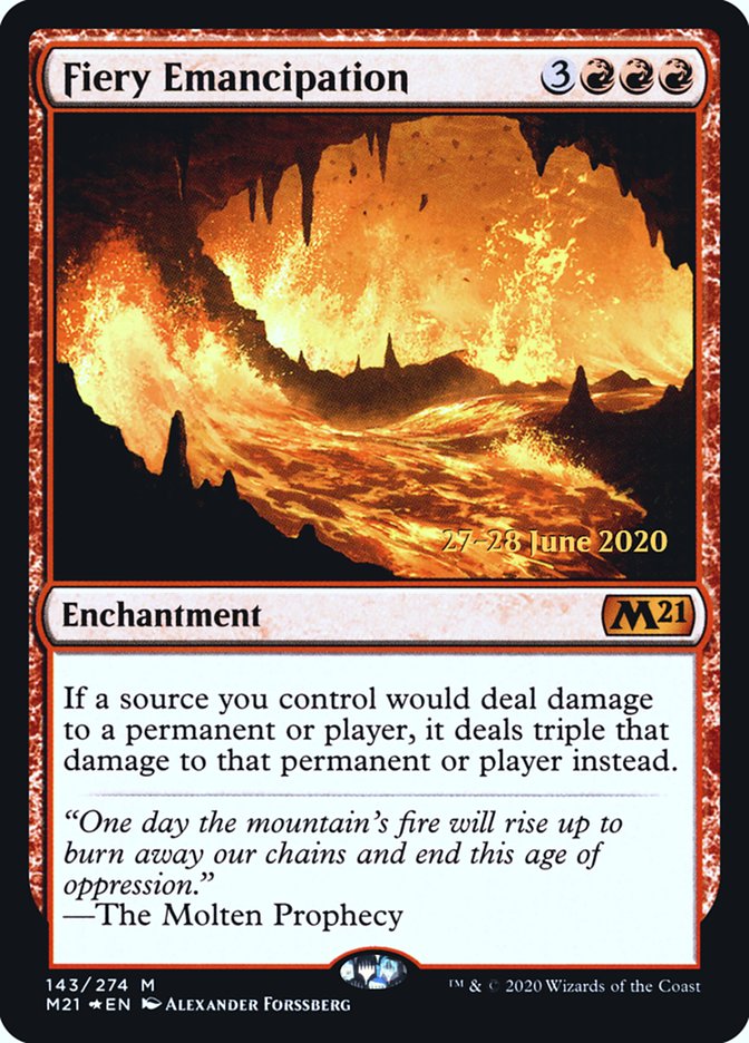 Fiery Emancipation [Core Set 2021 Prerelease Promos] | Gear Gaming Bentonville