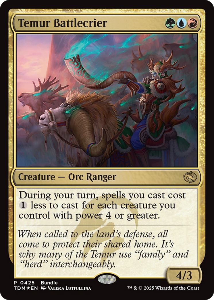 Temur Battlecrier (Bundle) [Tarkir: Dragonstorm Promos] | Gear Gaming Bentonville