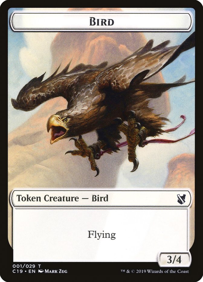 Bird Token (001/029) [Commander 2019 Tokens] | Gear Gaming Bentonville