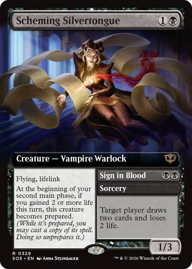 Scheming Silvertongue (Extended Art) [Secrets of Strixhaven] | Gear Gaming Bentonville