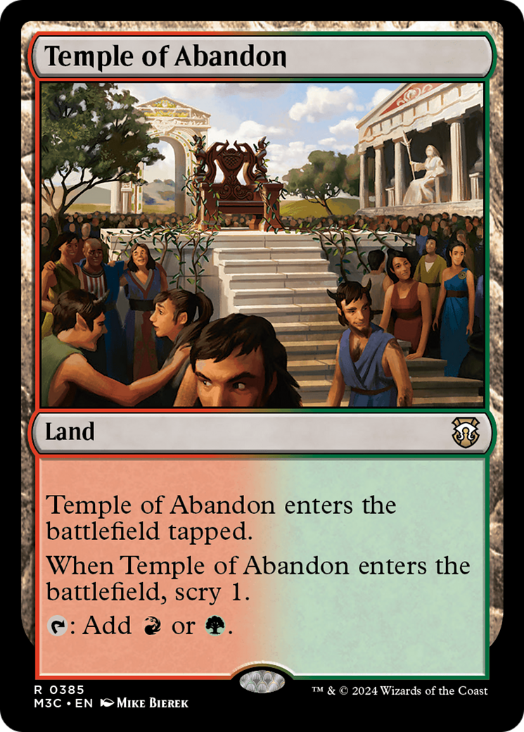 Temple of Abandon (Ripple Foil) [Modern Horizons 3 Commander] | Gear Gaming Bentonville