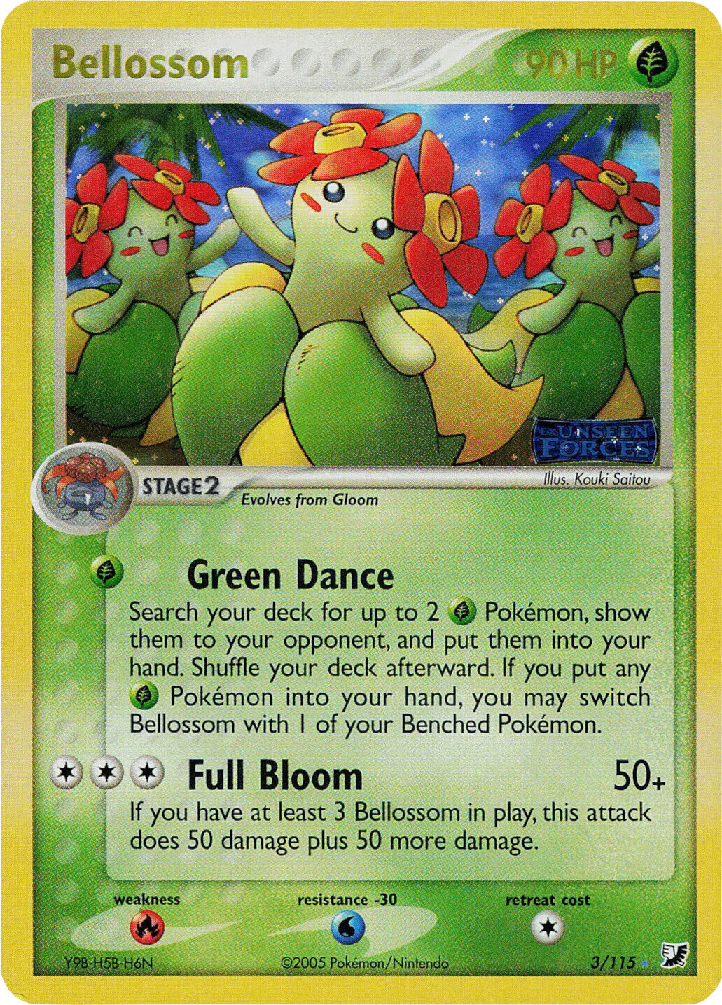 Bellossom (3/115) (Stamped) [EX: Unseen Forces] | Gear Gaming Bentonville