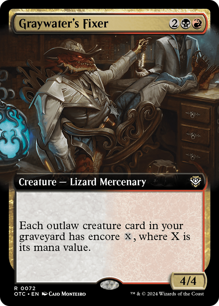 Graywater's Fixer (Extended Art) [Outlaws of Thunder Junction Commander] | Gear Gaming Bentonville