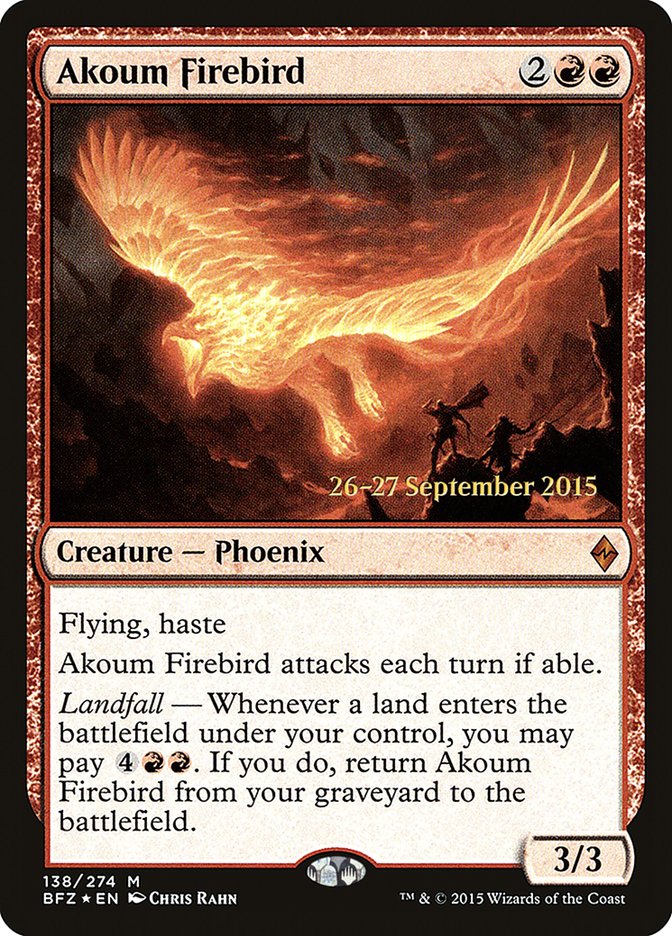 Akoum Firebird [Battle for Zendikar Prerelease Promos] | Gear Gaming Bentonville