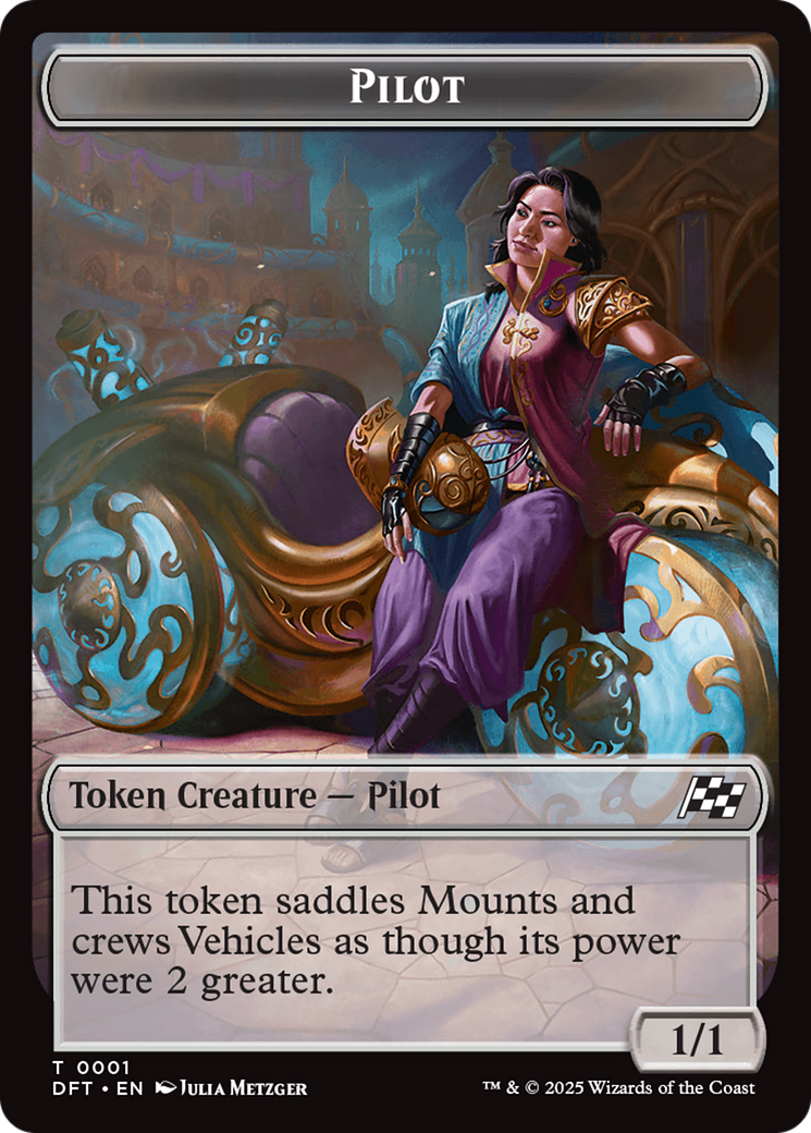 Vehicle // Pilot Double-Sided Token [Aetherdrift Tokens] | Gear Gaming Bentonville