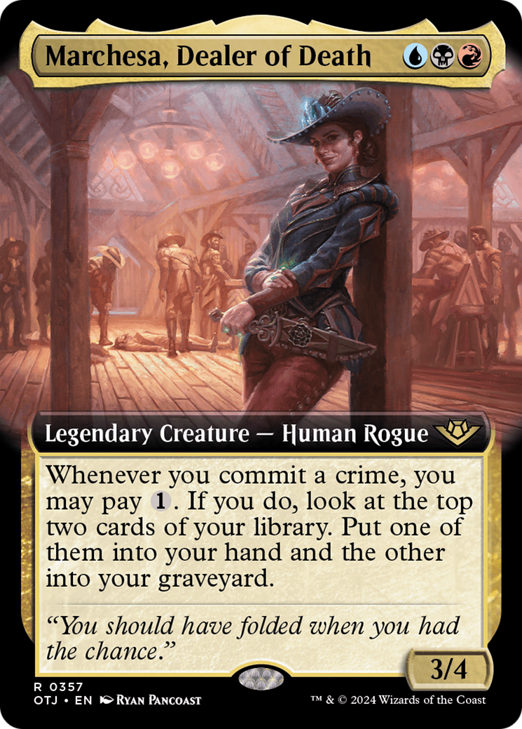 Marchesa, Dealer of Death (Extended Art) [Outlaws of Thunder Junction] | Gear Gaming Bentonville