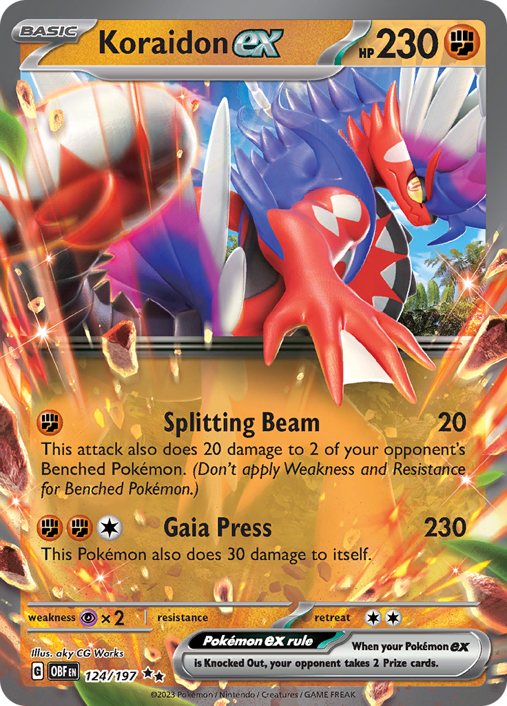 Koraidon ex (124/197) [Scarlet & Violet: Obsidian Flames] | Gear Gaming Bentonville