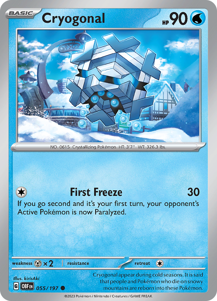 Cryogonal (055/197) [Scarlet & Violet: Obsidian Flames] | Gear Gaming Bentonville