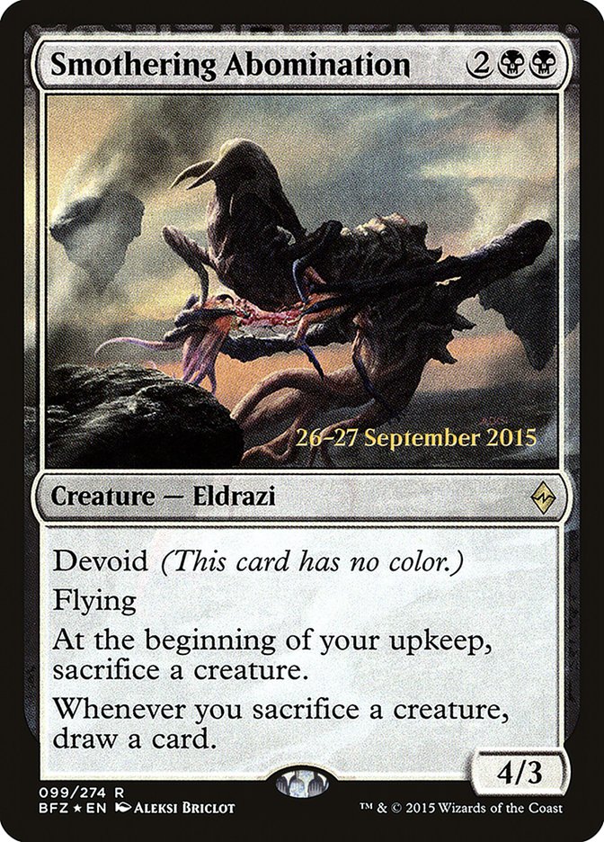 Smothering Abomination [Battle for Zendikar Prerelease Promos] | Gear Gaming Bentonville