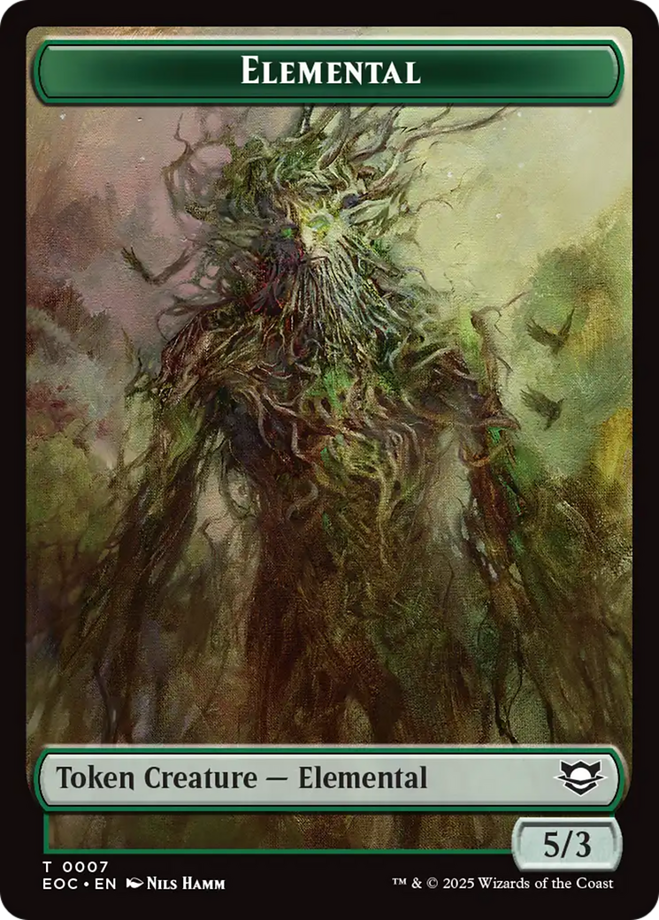 Beast (0006) // Elemental (0007) Double-Sided Token [Edge of Eternities Commander Tokens] | Gear Gaming Bentonville