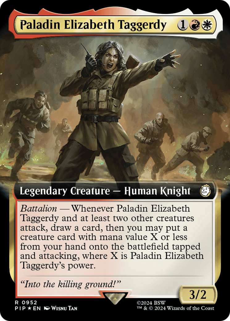 Paladin Elizabeth Taggerdy (Extended Art) (Surge Foil) [Fallout] | Gear Gaming Bentonville