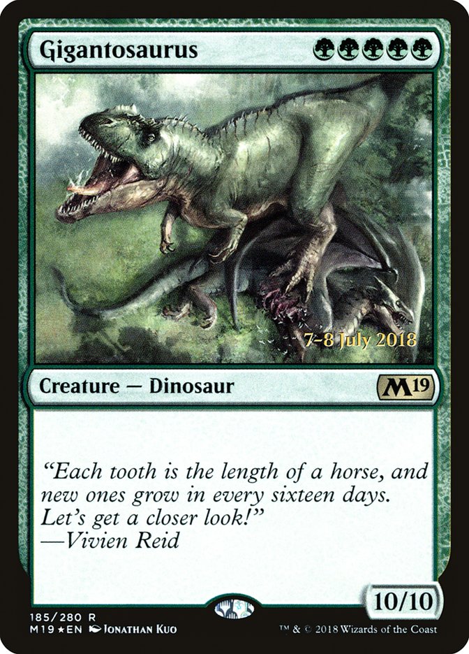 Gigantosaurus [Core Set 2019 Prerelease Promos] | Gear Gaming Bentonville