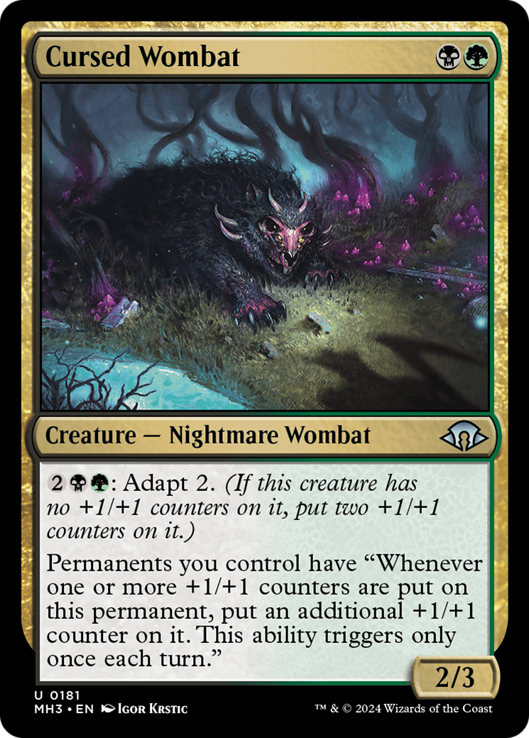 Cursed Wombat [Modern Horizons 3] | Gear Gaming Bentonville