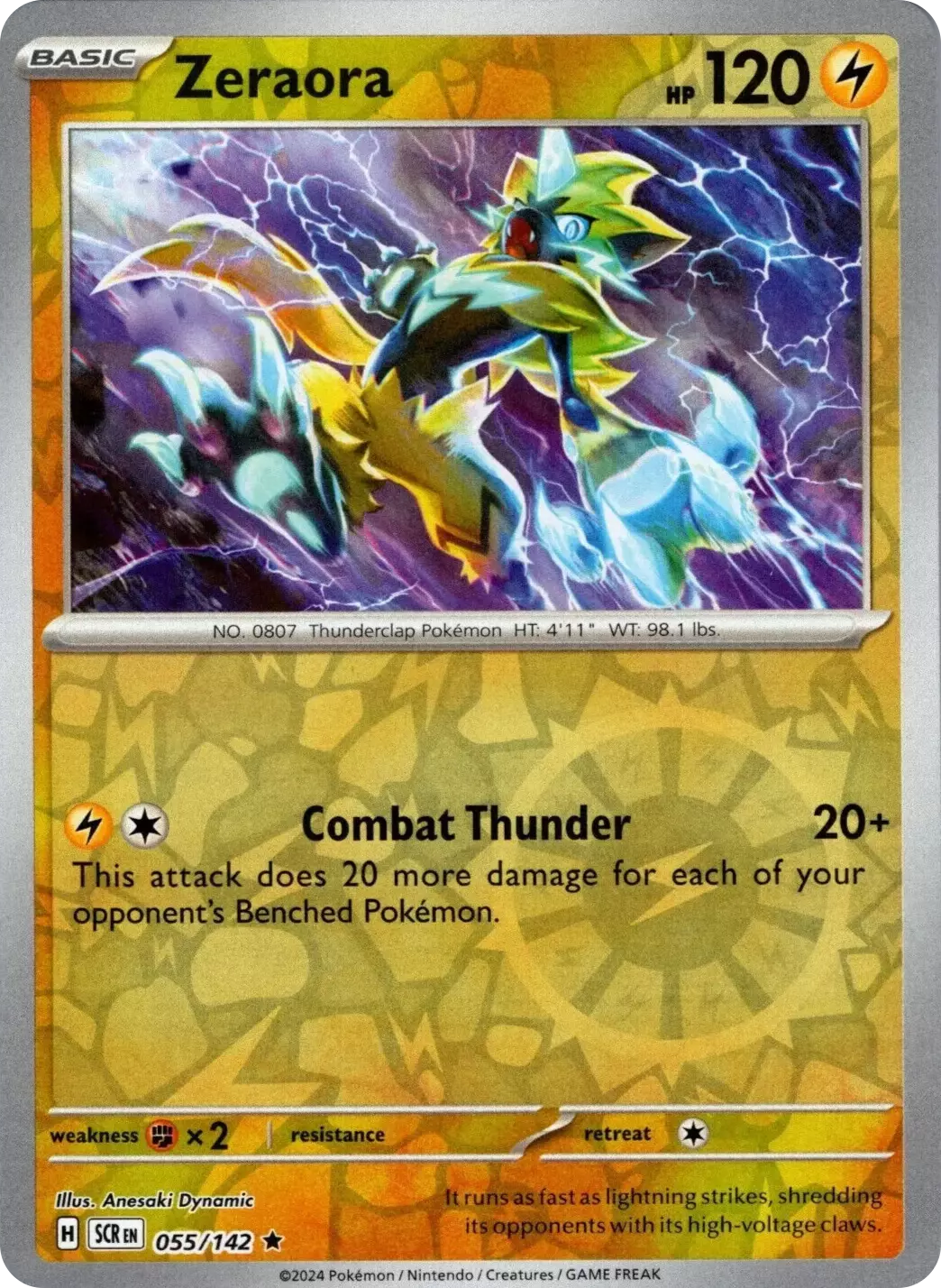 Zeraora (055/142) [Scarlet & Violet: Stellar Crown] | Gear Gaming Bentonville