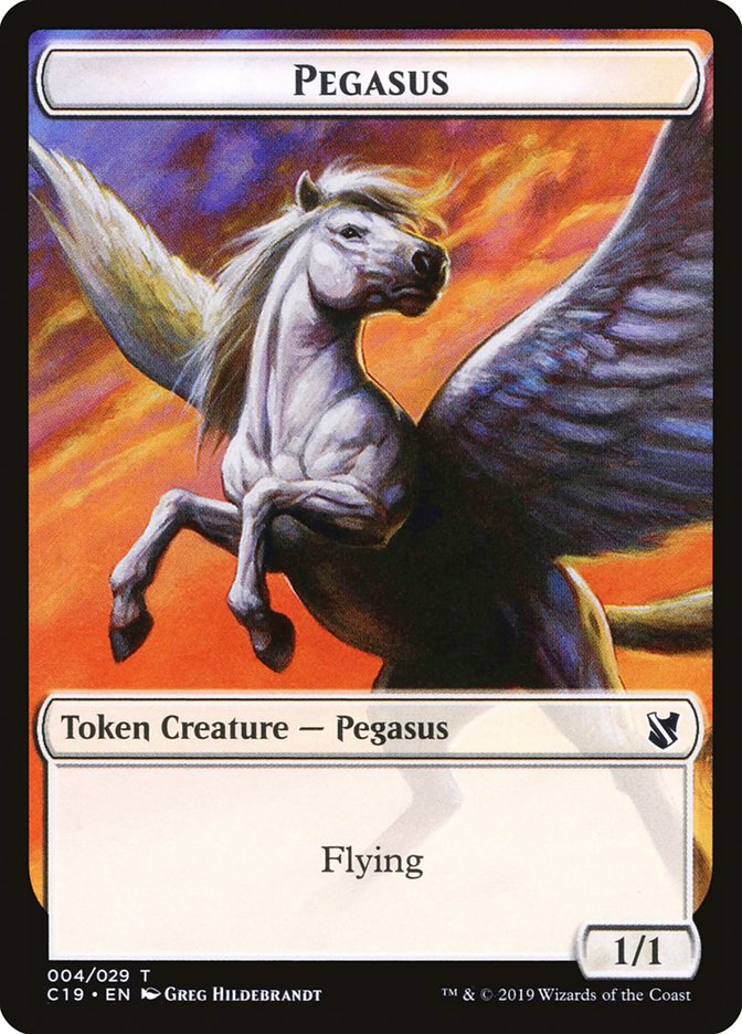 Pegasus Token [Commander 2019 Tokens] | Gear Gaming Bentonville
