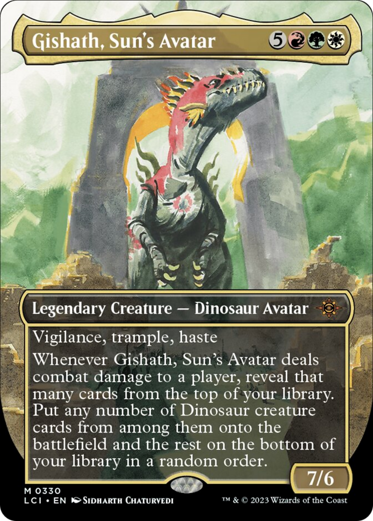 Gishath, Sun's Avatar (Borderless) [The Lost Caverns of Ixalan] | Gear Gaming Bentonville