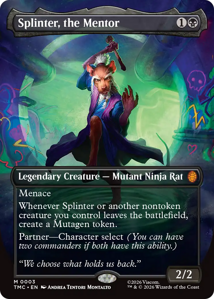 Splinter, the Mentor (Borderless) [Teenage Mutant Ninja Turtles Commander] | Gear Gaming Bentonville