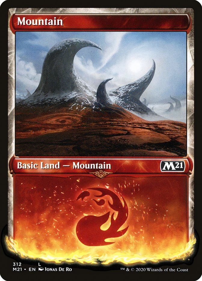 Mountain (312) (Showcase) [Core Set 2021] | Gear Gaming Bentonville