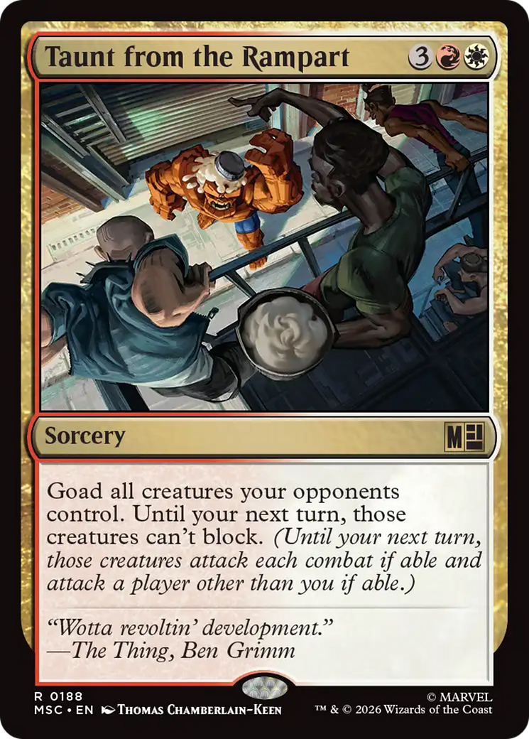 Taunt from the Rampart (Surge Foil) [Marvel Super Heroes Commander] | Gear Gaming Bentonville