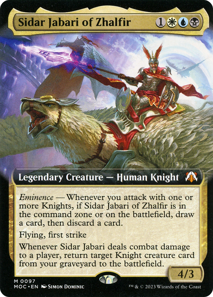 Sidar Jabari of Zhalfir (Extended Art) [March of the Machine Commander] | Gear Gaming Bentonville