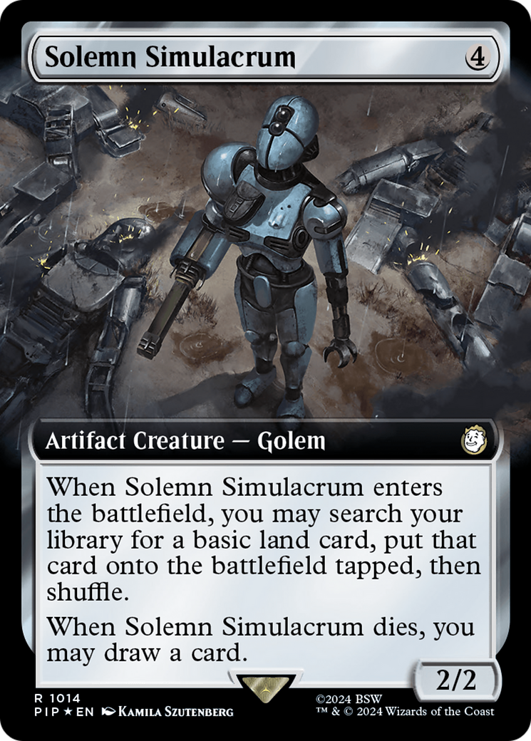 Solemn Simulacrum (Extended Art) (Surge Foil) [Fallout] | Gear Gaming Bentonville