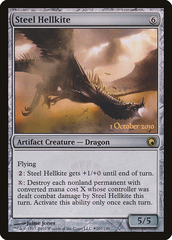 Steel Hellkite [Scars of Mirrodin Prerelease Promos] | Gear Gaming Bentonville