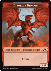 Dinosaur Dragon // Treasure Double-Sided Token [Aetherdrift Tokens] | Gear Gaming Bentonville