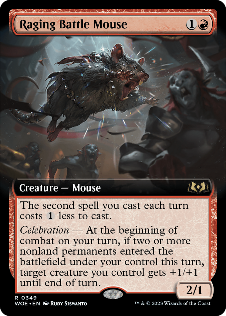 Raging Battle Mouse (Extended Art) [Wilds of Eldraine] | Gear Gaming Bentonville