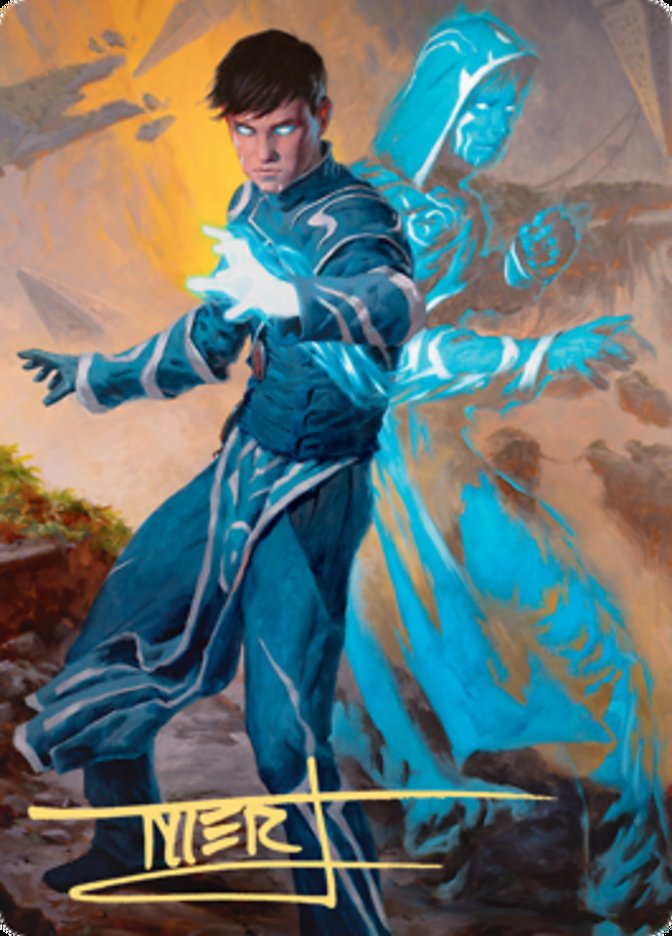 Jace, Mirror Mage 1 Art Card (Gold-Stamped Signature) [Zendikar Rising Art Series] | Gear Gaming Bentonville