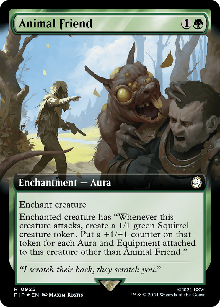 Animal Friend (Extended Art) (Surge Foil) [Fallout] | Gear Gaming Bentonville