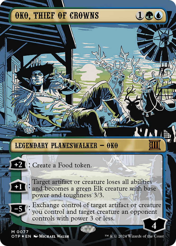 Oko, Thief of Crowns (Textured Foil) [Outlaws of Thunder Junction: Breaking News] | Gear Gaming Bentonville