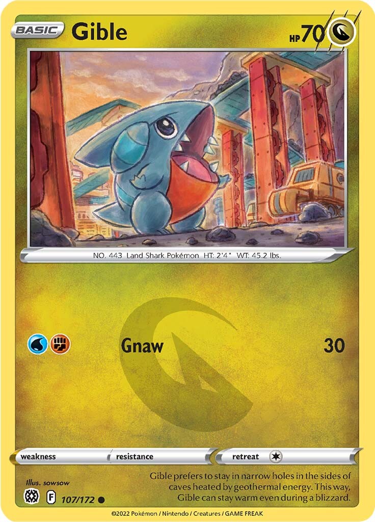 Gible (107/172) [Sword & Shield: Brilliant Stars] | Gear Gaming Bentonville