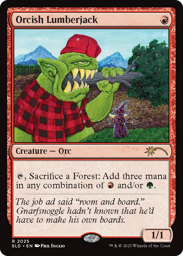 Orcish Lumberjack (2025) (Rainbow Foil) [Secret Lair Drop Series] | Gear Gaming Bentonville