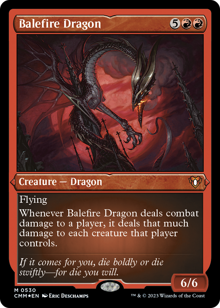 Balefire Dragon (Foil Etched) [Commander Masters] | Gear Gaming Bentonville