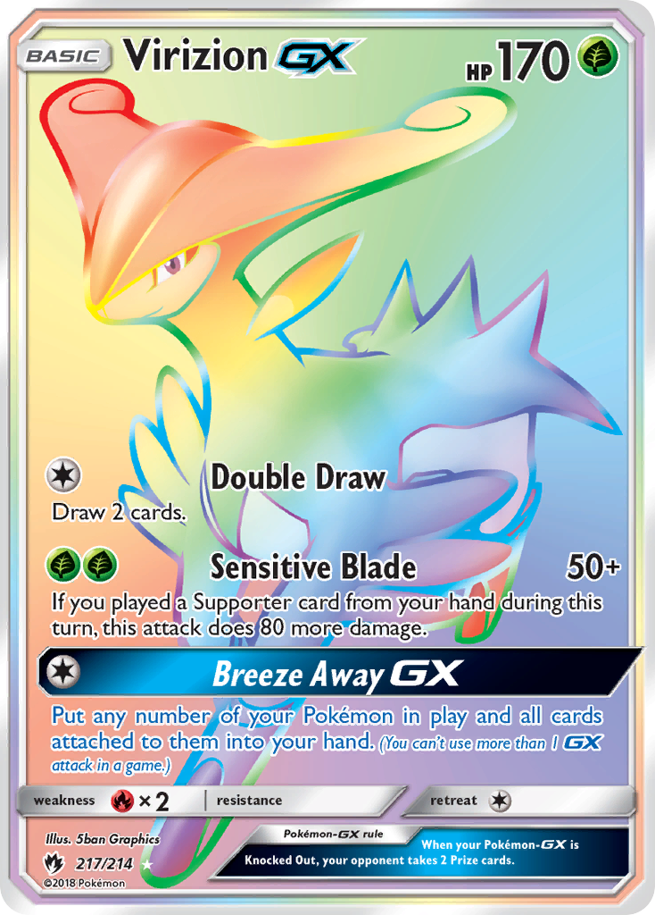 Virizion GX (217/214) [Sun & Moon: Lost Thunder] | Gear Gaming Bentonville