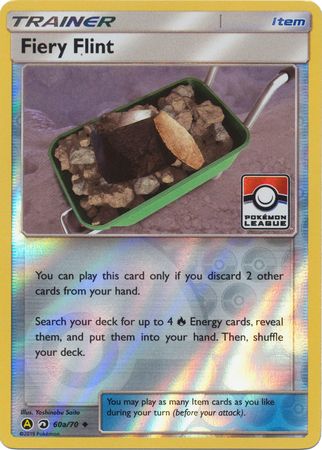 Fiery Flint (60a/70) (League Promo) [Sun & Moon: Dragon Majesty] | Gear Gaming Bentonville