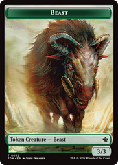 Dog // Beast (0032) Double-Sided Token [Foundations Tokens] | Gear Gaming Bentonville