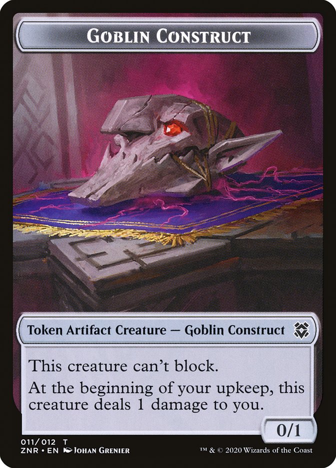 Cat // Goblin Construct Double-Sided Token [Zendikar Rising Tokens] | Gear Gaming Bentonville