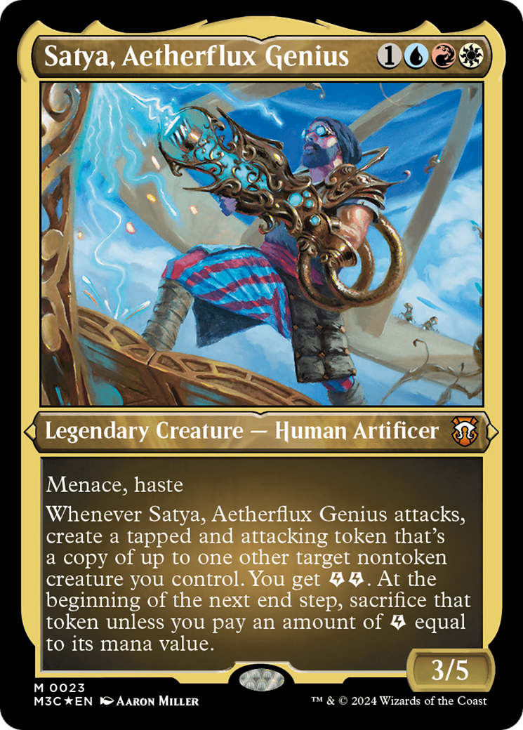 Satya, Aetherflux Genius (Foil Etched) [Modern Horizons 3 Commander] | Gear Gaming Bentonville