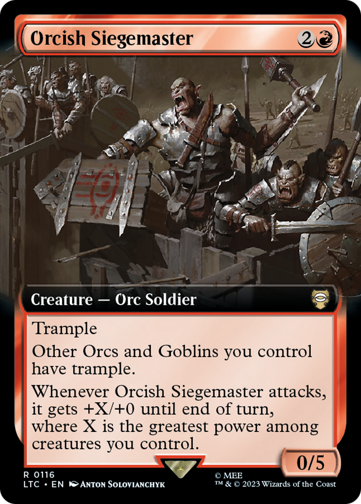 Orcish Siegemaster (Extended Art) [The Lord of the Rings: Tales of Middle-Earth Commander] | Gear Gaming Bentonville