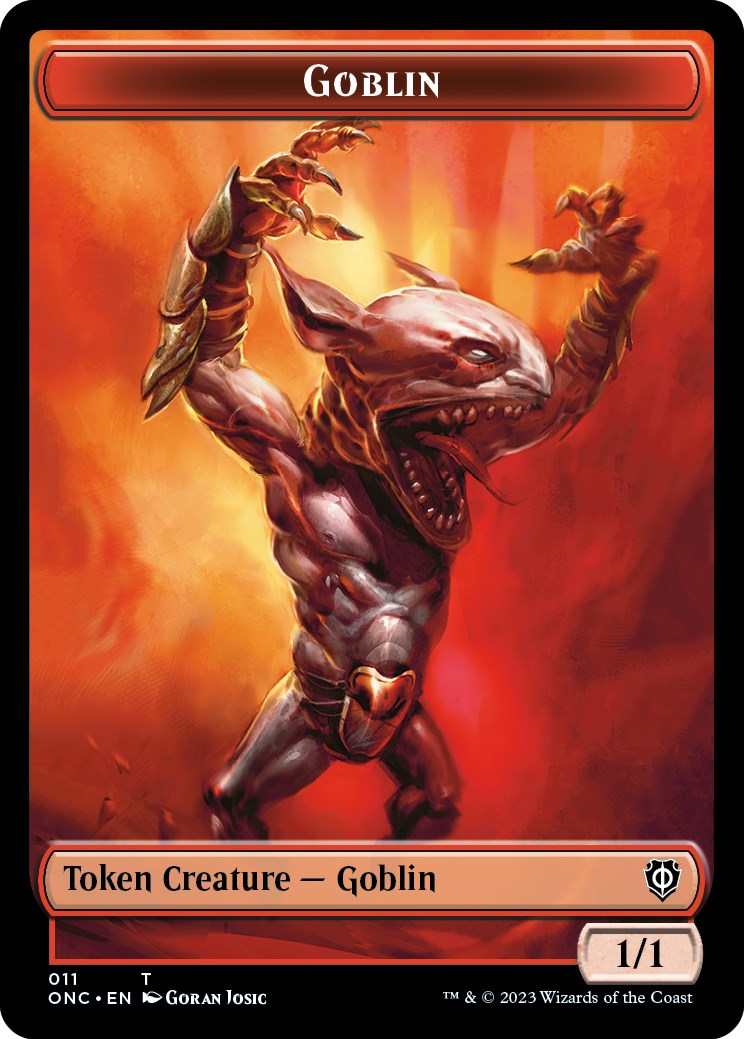 Rebel // Goblin Double-Sided Token [Phyrexia: All Will Be One Commander Tokens] | Gear Gaming Bentonville
